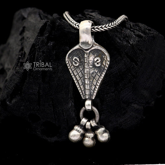 925 sterling silver unique india vintage design cultural pendant, amazing pendant jewelry tribal jewellery nsp840 - TRIBAL ORNAMENTS
