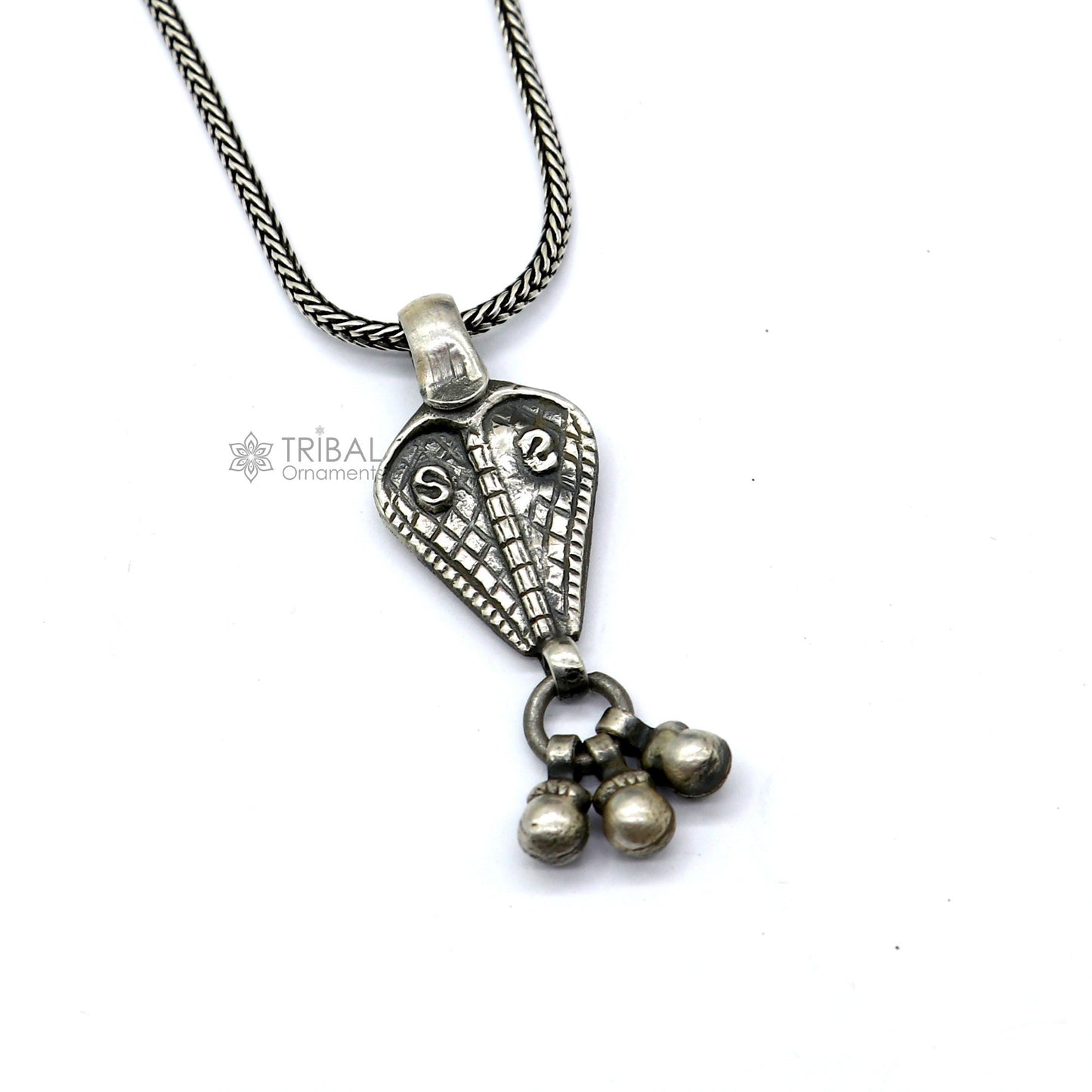 925 sterling silver unique india vintage design cultural pendant, amazing pendant jewelry tribal jewellery nsp840 - TRIBAL ORNAMENTS