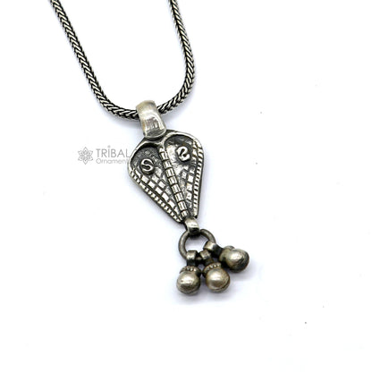 925 sterling silver unique india vintage design cultural pendant, amazing pendant jewelry tribal jewellery nsp840 - TRIBAL ORNAMENTS