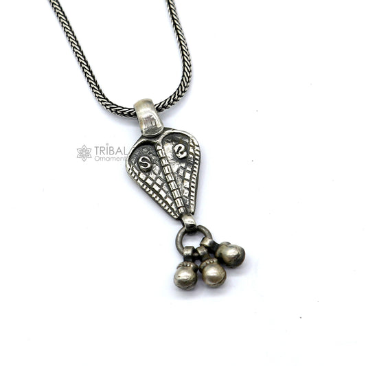 925 sterling silver unique india vintage design cultural pendant, amazing pendant jewelry tribal jewellery nsp840 - TRIBAL ORNAMENTS