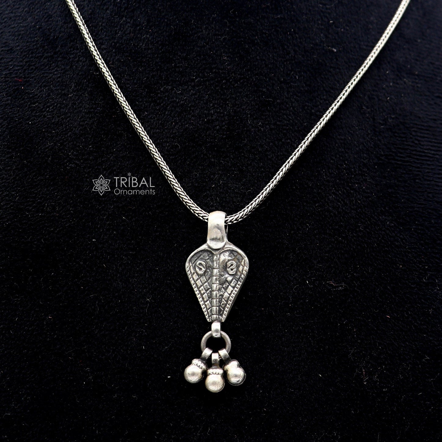 925 sterling silver unique india vintage design cultural pendant, amazing pendant jewelry tribal jewellery nsp840 - TRIBAL ORNAMENTS