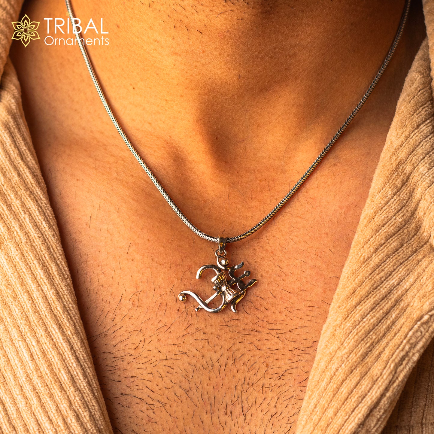 925 sterling silver vintage antique style Aum / OMwith trident shiva Pendant, amazing design stunning pendant unisex gifting jewelry ssp964 - TRIBAL ORNAMENTS