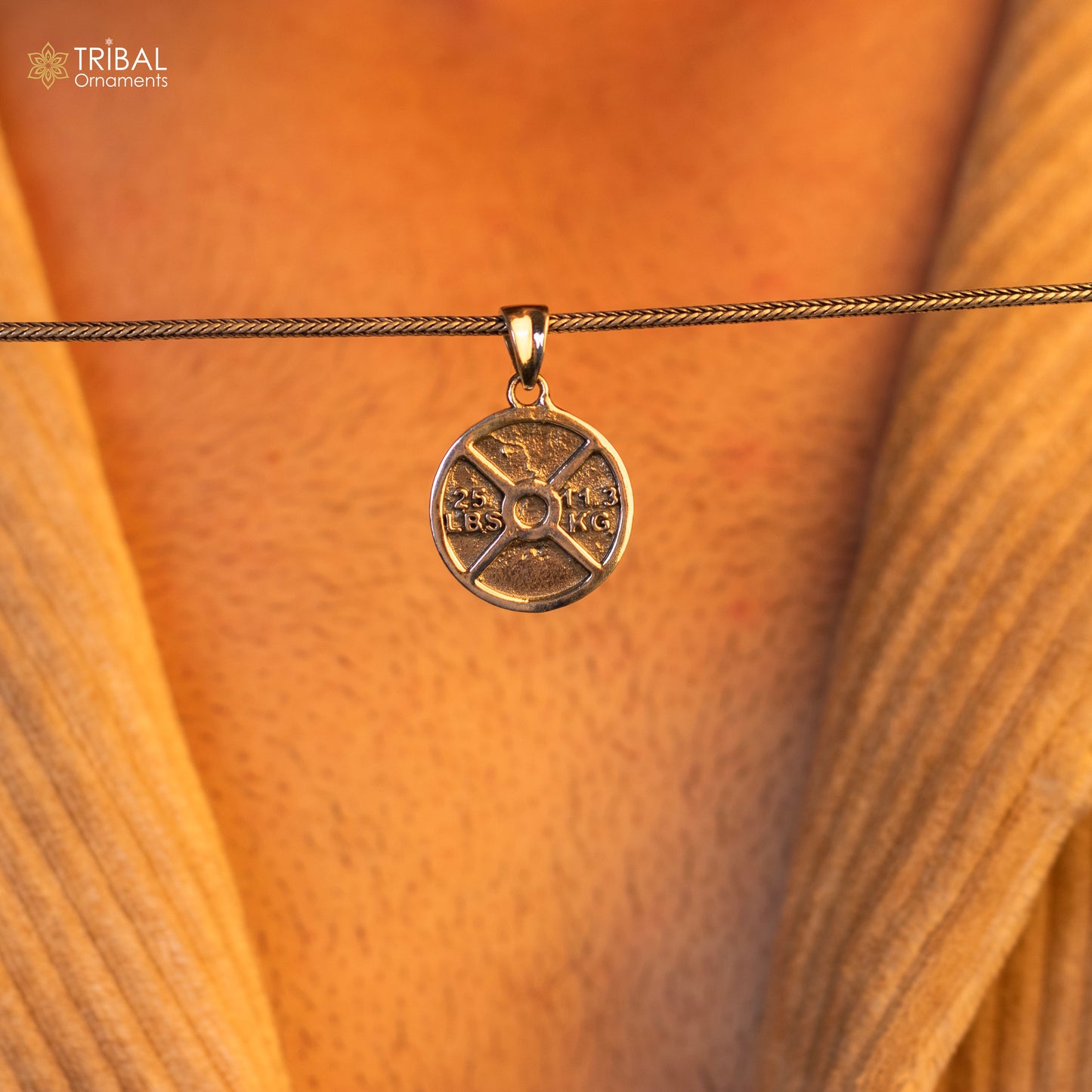 Amazing 925 sterling silver handmade barbel weight plate design pendant, high quality silver small pendant for gym boy girls nsp671 - TRIBAL ORNAMENTS