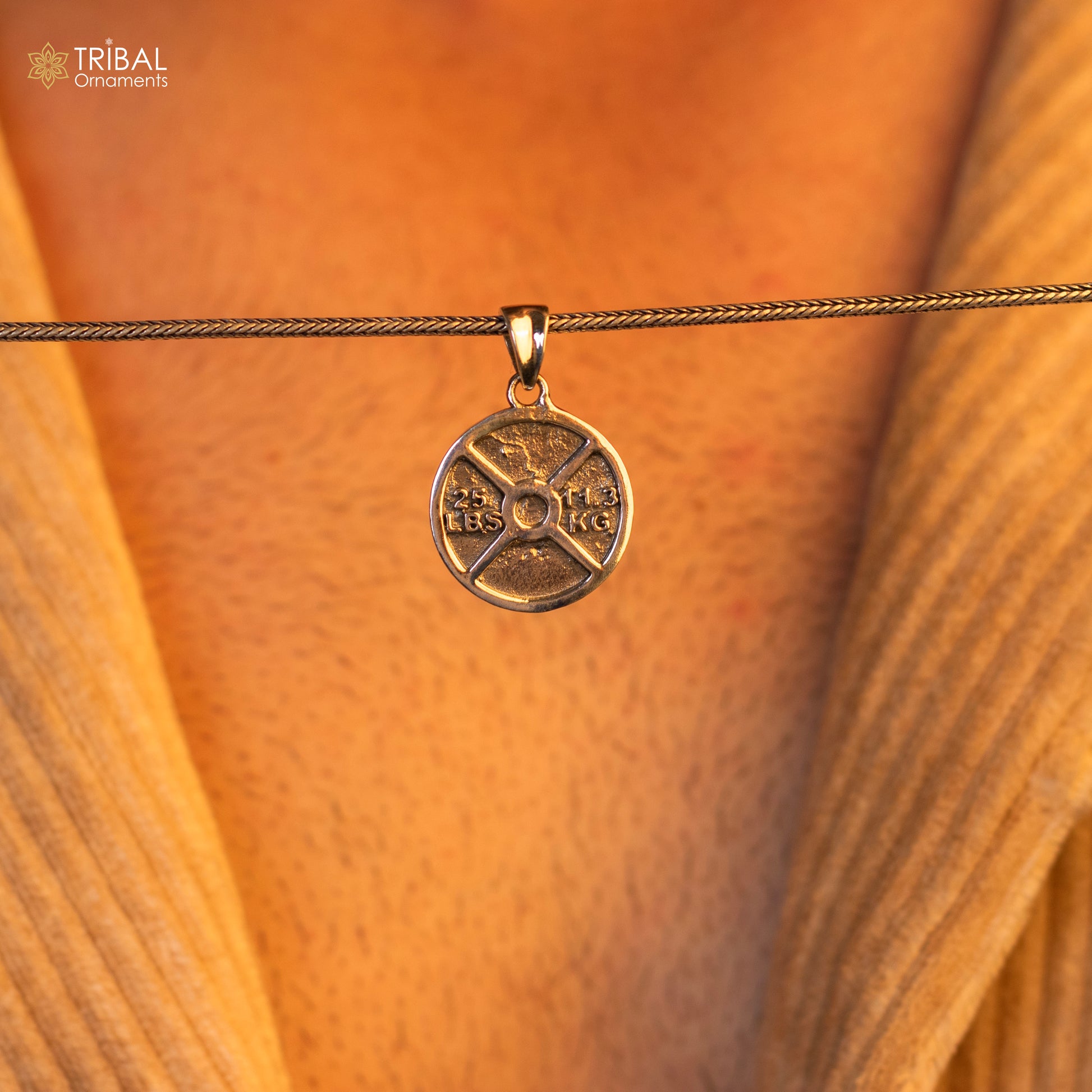 Amazing 925 sterling silver handmade barbel weight plate design pendant, high quality silver small pendant for gym boy girls nsp671 - TRIBAL ORNAMENTS