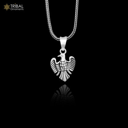 925 sterling silver bird pendant featuring a dove design, symbol of peace, love, and purity, handcrafted by TRIBAL ORNAMENTS