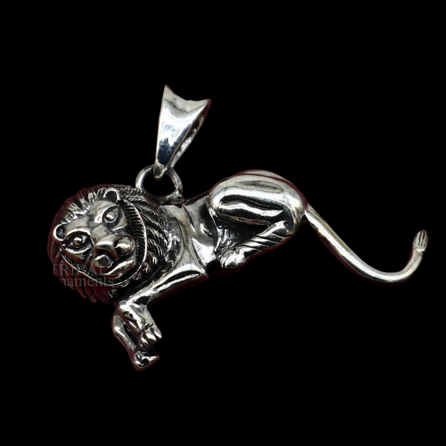 Amazing unique Elegant 925 sterling silver handmade lion design pendant solid pendant, best unisex gifting jewelry from india ssp1461 - TRIBAL ORNAMENTS