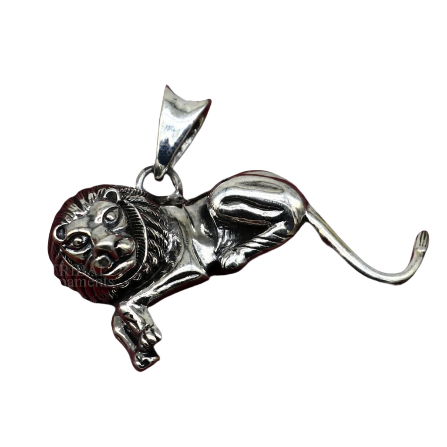 Amazing unique Elegant 925 sterling silver handmade lion design pendant solid pendant, best unisex gifting jewelry from india ssp1461 - TRIBAL ORNAMENTS