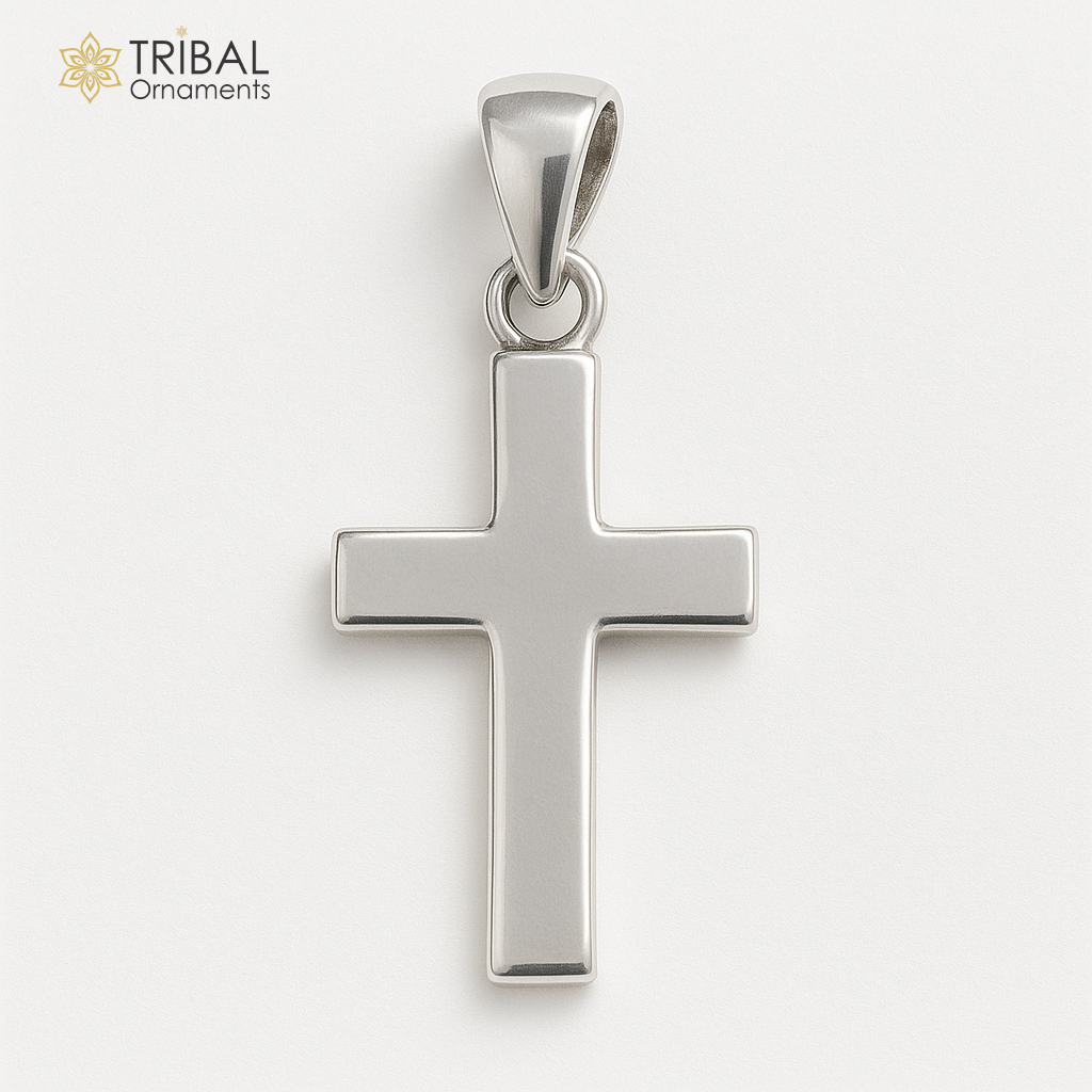 Elegant 925 sterling silver holy cross pendant, excellent unique design stylish unisex exclusive gift pendant jewelry from india ssp1710 - TRIBAL ORNAMENTS
