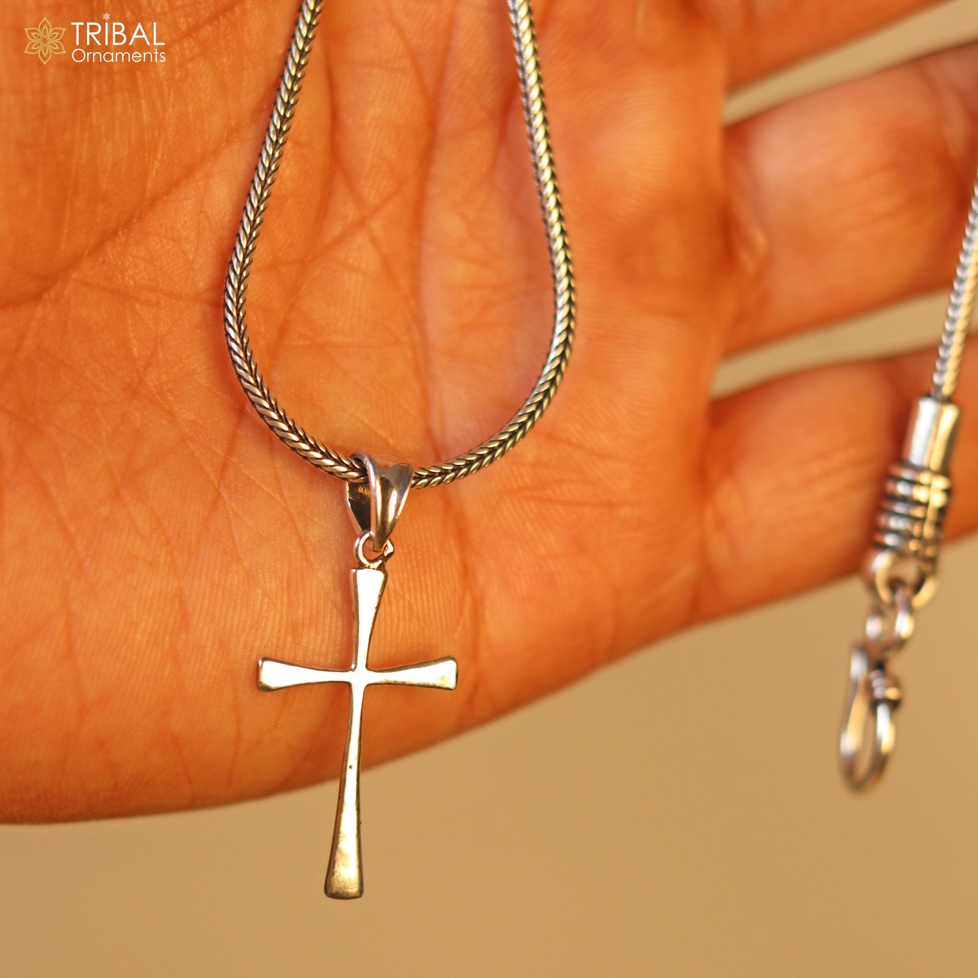 Elegant 925 sterling silver holy cross pendant, excellent unique design stylish unisex exclusive gift pendant jewelry from india ssp1735 - TRIBAL ORNAMENTS