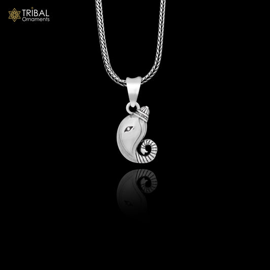 Exclusive design 925 sterling silver handmade Lord Ganesha  divine pendant, amazing stylish unisex pendant personalized jewelry ssp1715 - TRIBAL ORNAMENTS