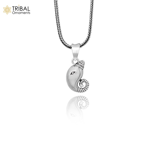 Exclusive design 925 sterling silver handmade Lord Ganesha  divine pendant, amazing stylish unisex pendant personalized jewelry ssp1715 - TRIBAL ORNAMENTS