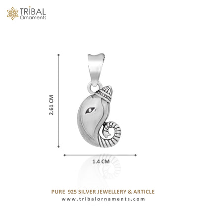 Exclusive design 925 sterling silver handmade Lord Ganesha  divine pendant, amazing stylish unisex pendant personalized jewelry ssp1715 - TRIBAL ORNAMENTS