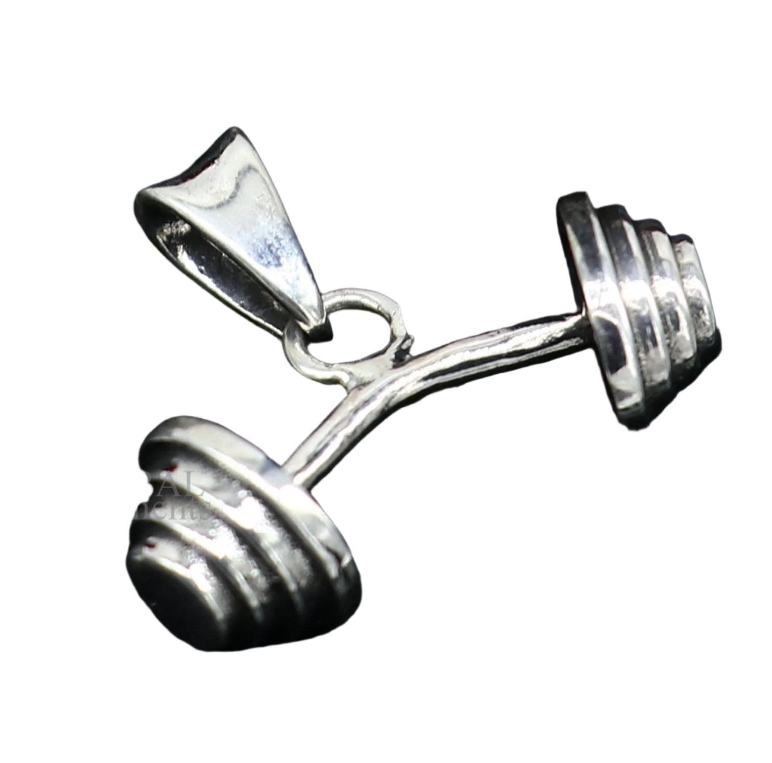 Exclusive design 925 sterling silver unique barbell dumbbell pendant, excellent design stylish unisex pendant jewelry from India ssp1728 - TRIBAL ORNAMENTS