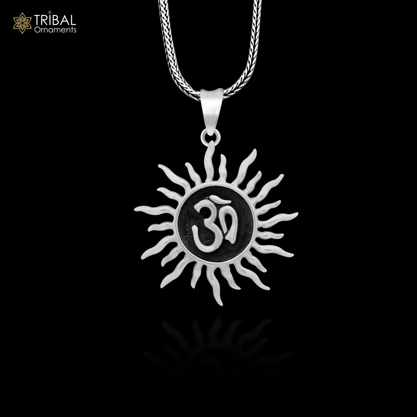 Genuine 925 sterling silver handmade Aum or OM pendant, amazing Exclusive cross design stunning pendant unisex gifting jewelry ssp502 - TRIBAL ORNAMENTS