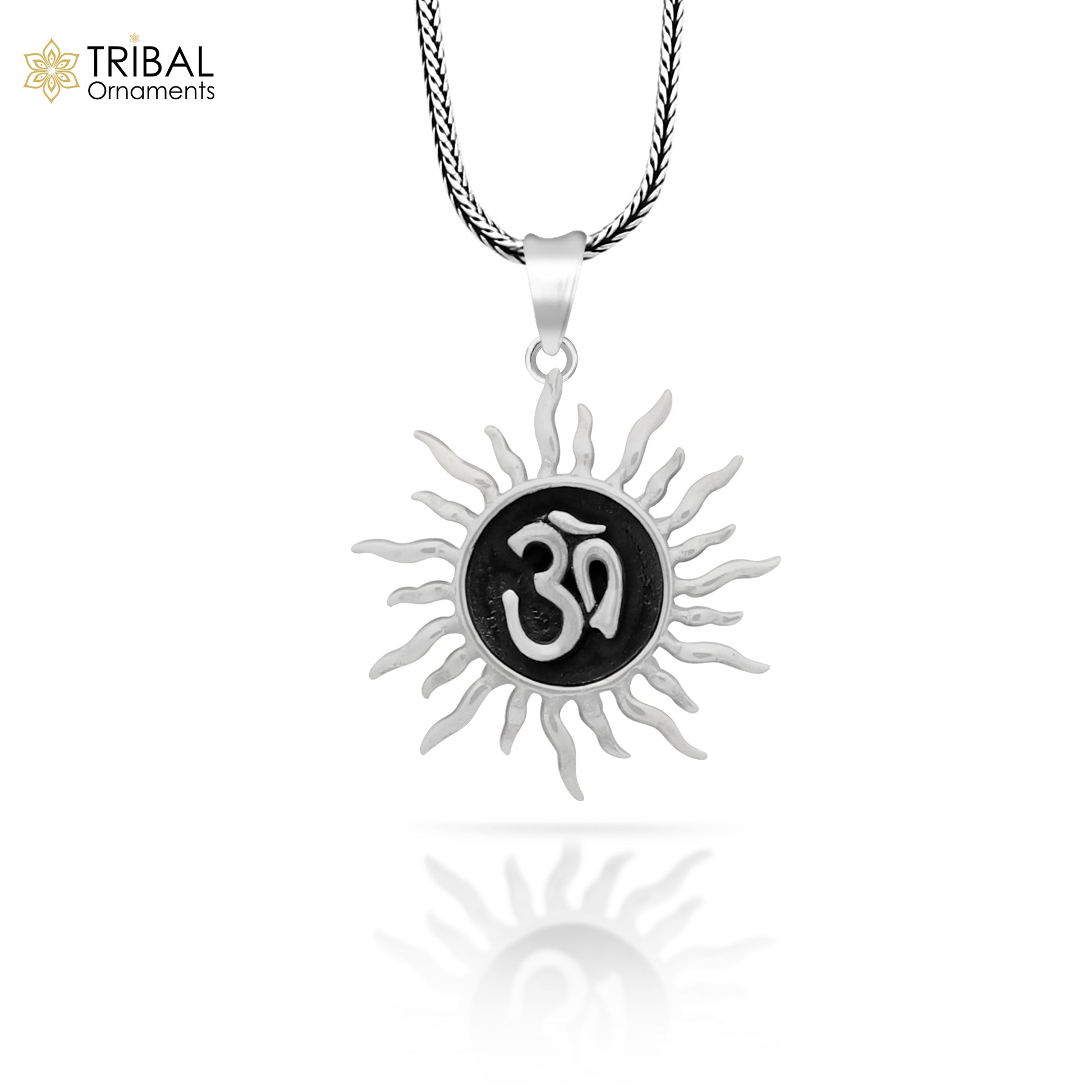 Genuine 925 sterling silver handmade Aum or OM pendant, amazing Exclusive cross design stunning pendant unisex gifting jewelry ssp502 - TRIBAL ORNAMENTS