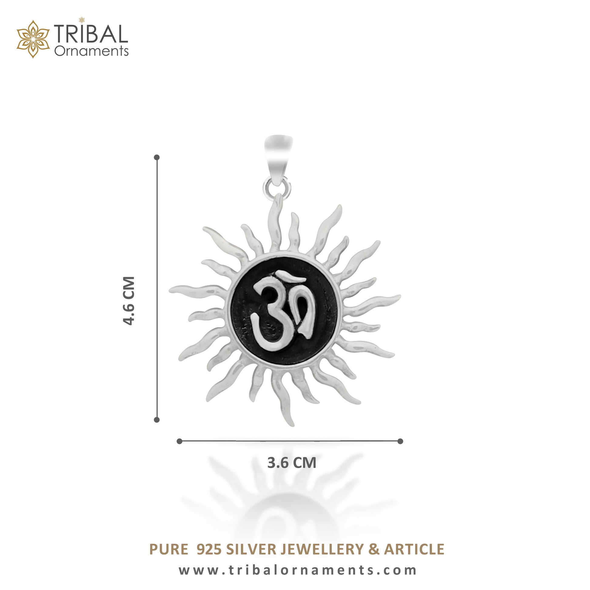 Genuine 925 sterling silver handmade Aum or OM pendant, amazing Exclusive cross design stunning pendant unisex gifting jewelry ssp502 - TRIBAL ORNAMENTS
