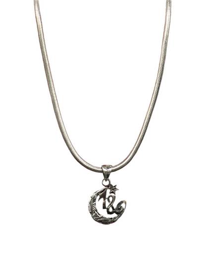 925 sterling silver lucky number 786 pendant with unique design, handmade unisex jewelry by TRIBAL ORNAMENTS from India.