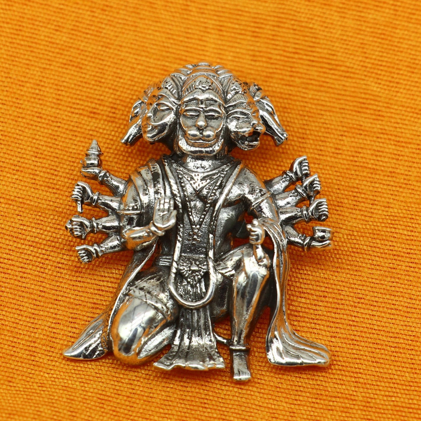 Pure 925 sterling silver handmade Hindu god Lord Panchmukhi Hanuman pendant, amazing designer fabulous pendant unisex gifting jewelry ssp486 - TRIBAL ORNAMENTS