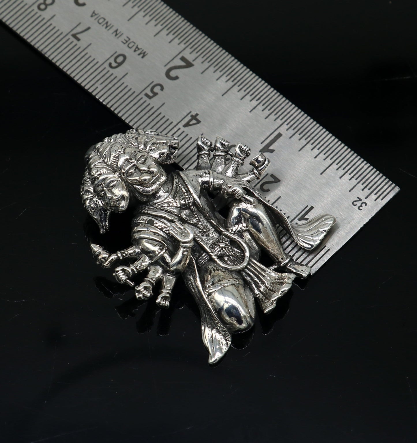 Pure 925 sterling silver handmade Hindu god Lord Panchmukhi Hanuman pendant, amazing designer fabulous pendant unisex gifting jewelry ssp486 - TRIBAL ORNAMENTS