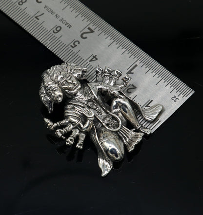 Pure 925 sterling silver handmade Hindu god Lord Panchmukhi Hanuman pendant, amazing designer fabulous pendant unisex gifting jewelry ssp486 - TRIBAL ORNAMENTS