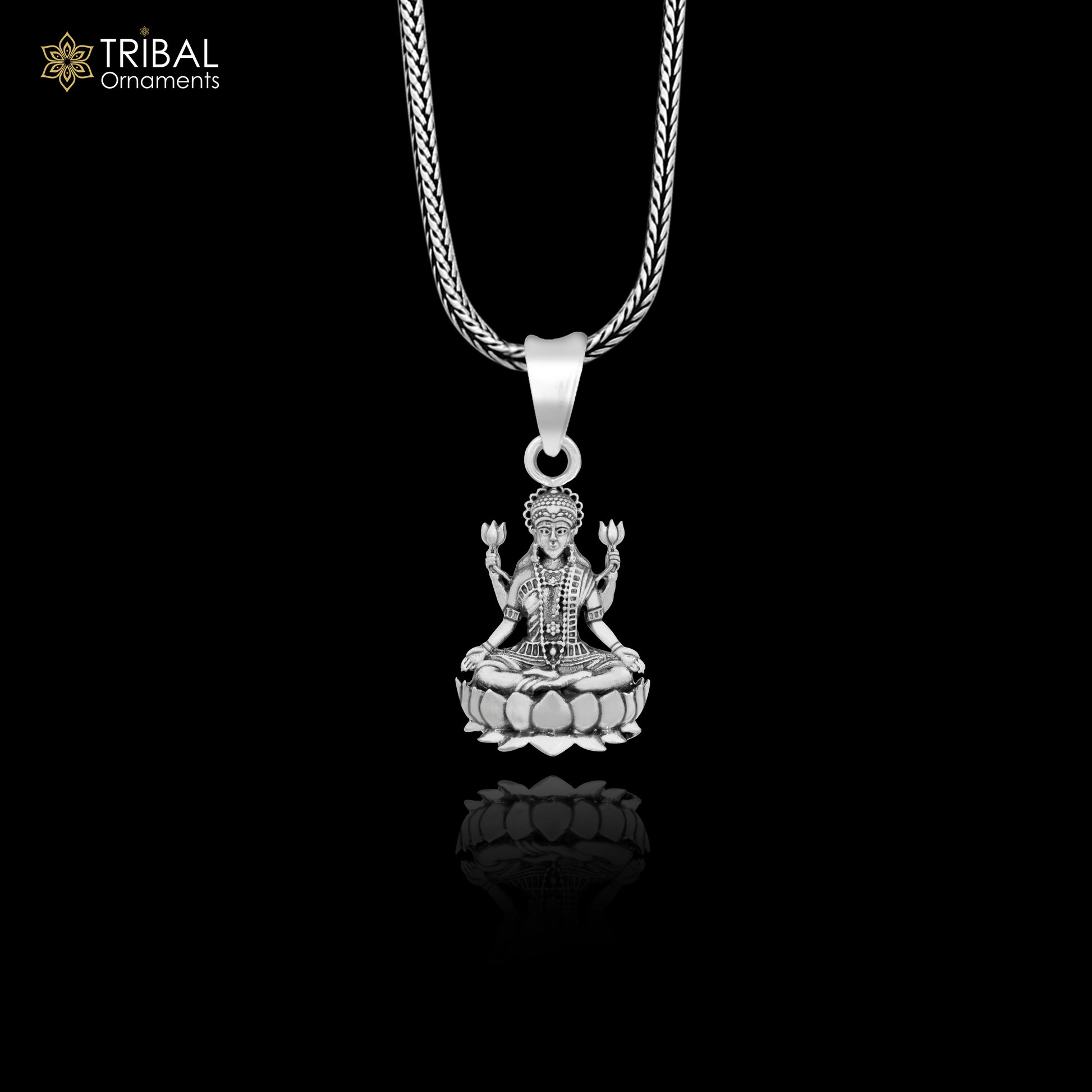 Pure 925 sterling silver handmade Hindu goddess Mahalaxmi pendant, amazing designer fabulous pendant unisex gifting jewelry ssp435 - TRIBAL ORNAMENTS