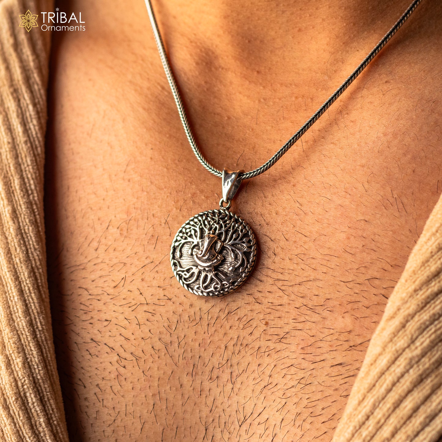 Pure 925 sterling silver handmade Lord Ganesha pendant, amazing stylish unisex pendant locket personalized jewelry tribal jewelry ssp503 - TRIBAL ORNAMENTS