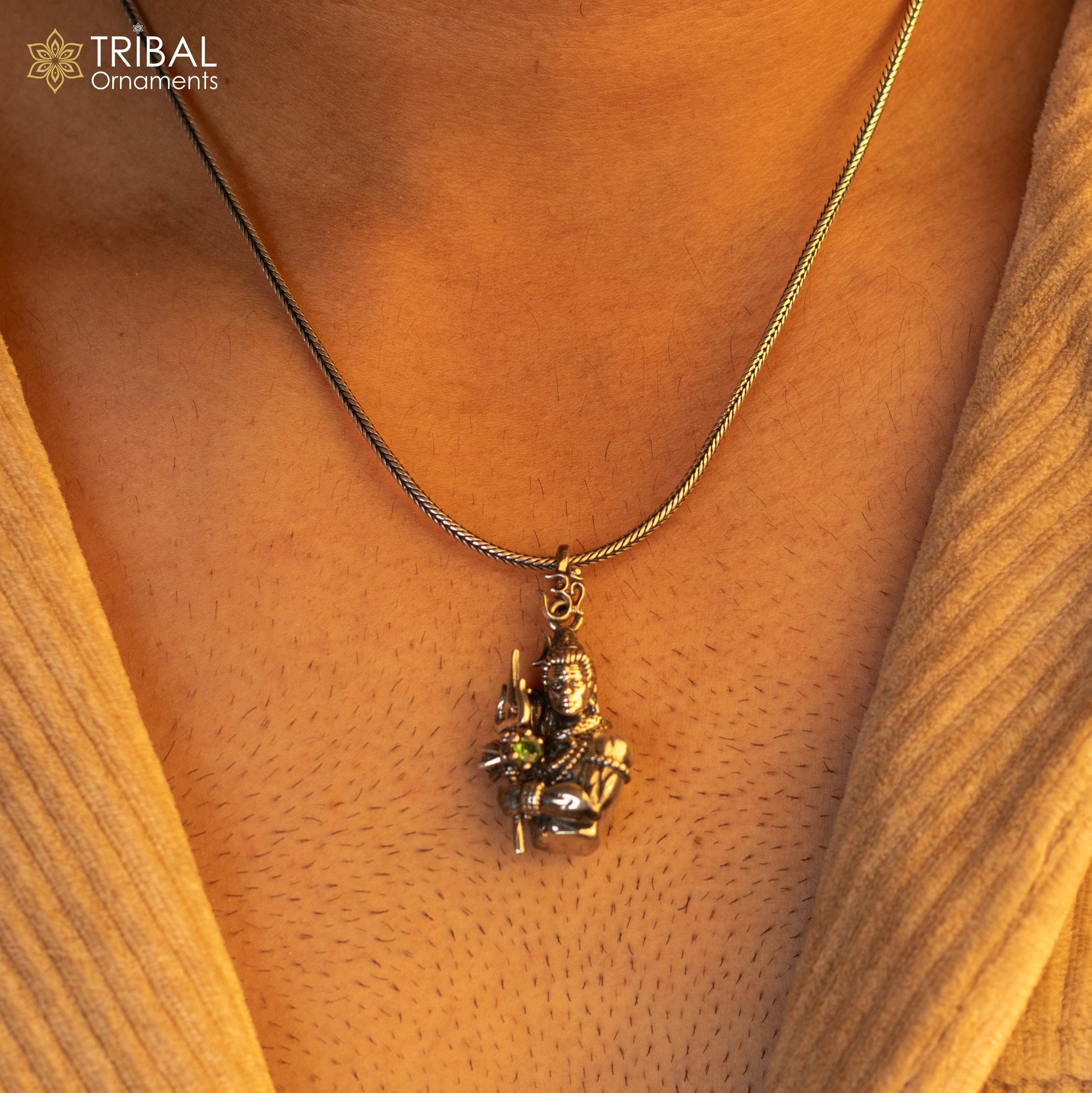 925 Sterling silver handmade lord maha deva( mahakal ) pendant,nsp882 - TRIBAL ORNAMENTS