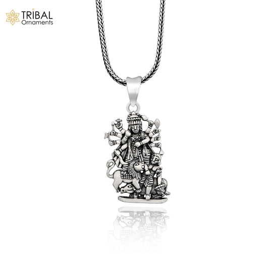 925 Sterling silver goddess MAHAKALI OR KALIKA maa design divine kali devi maa pendant for protection nsp698/ps0026 - TRIBAL ORNAMENTS