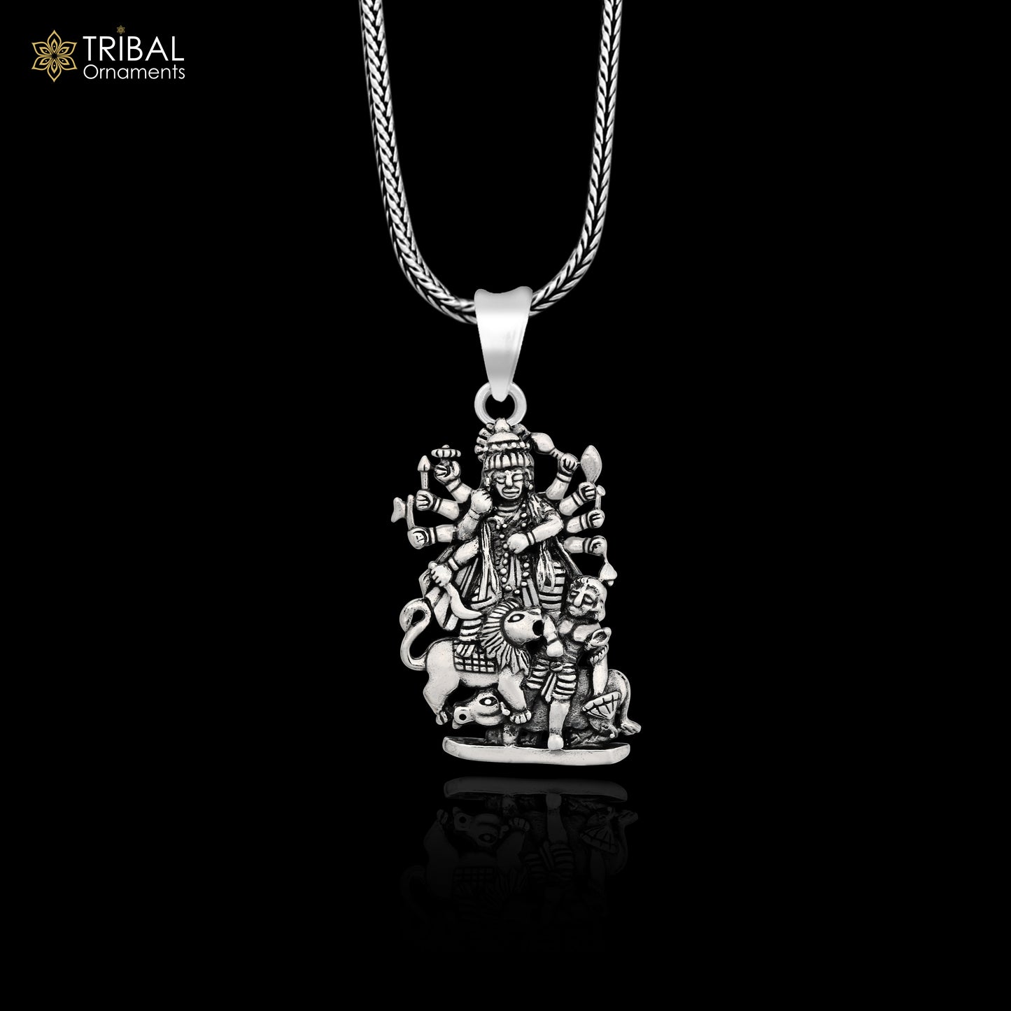 925 Sterling silver goddess MAHAKALI OR KALIKA maa design divine kali devi maa pendant for protection nsp698/ps0026 - TRIBAL ORNAMENTS
