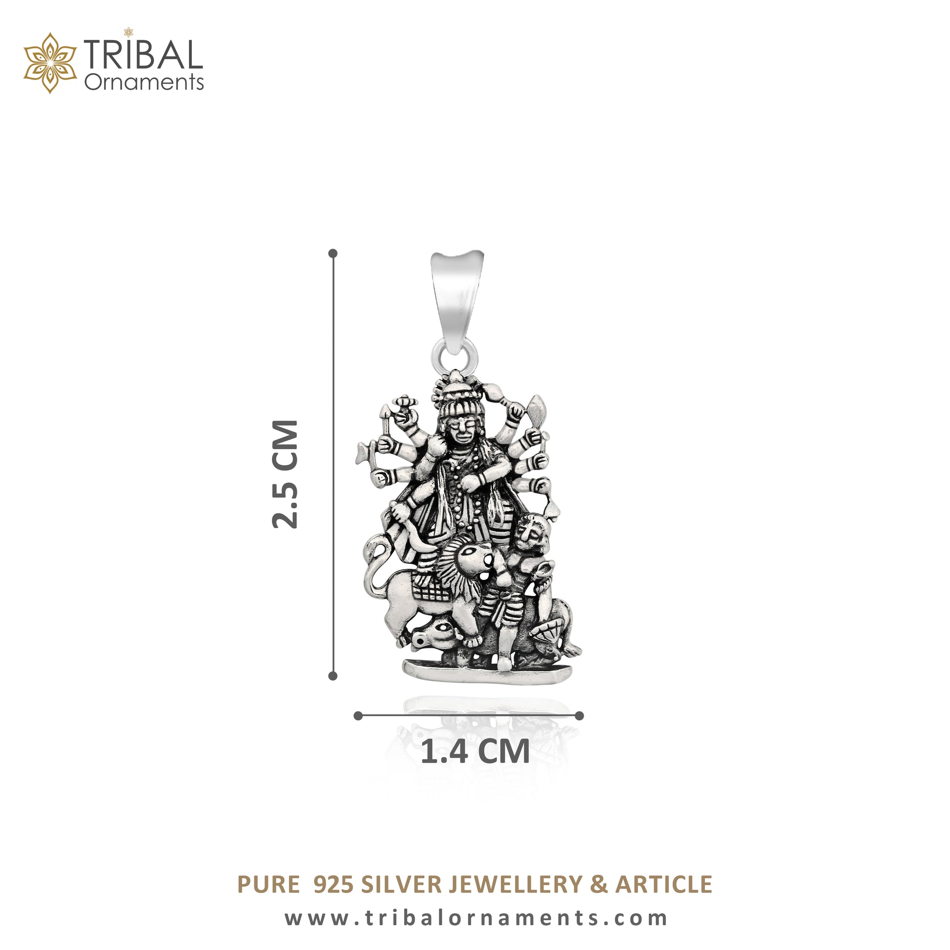 925 Sterling silver goddess MAHAKALI OR KALIKA maa design divine kali devi maa pendant for protection nsp698/ps0026 - TRIBAL ORNAMENTS
