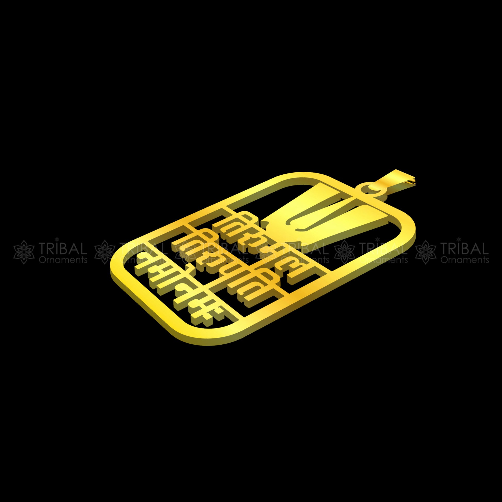 925 sterling silver handmand God Tirupati venkateswara mantra " tirumal tirupati namonamah "Pendant nsp890 - TRIBAL ORNAMENTS