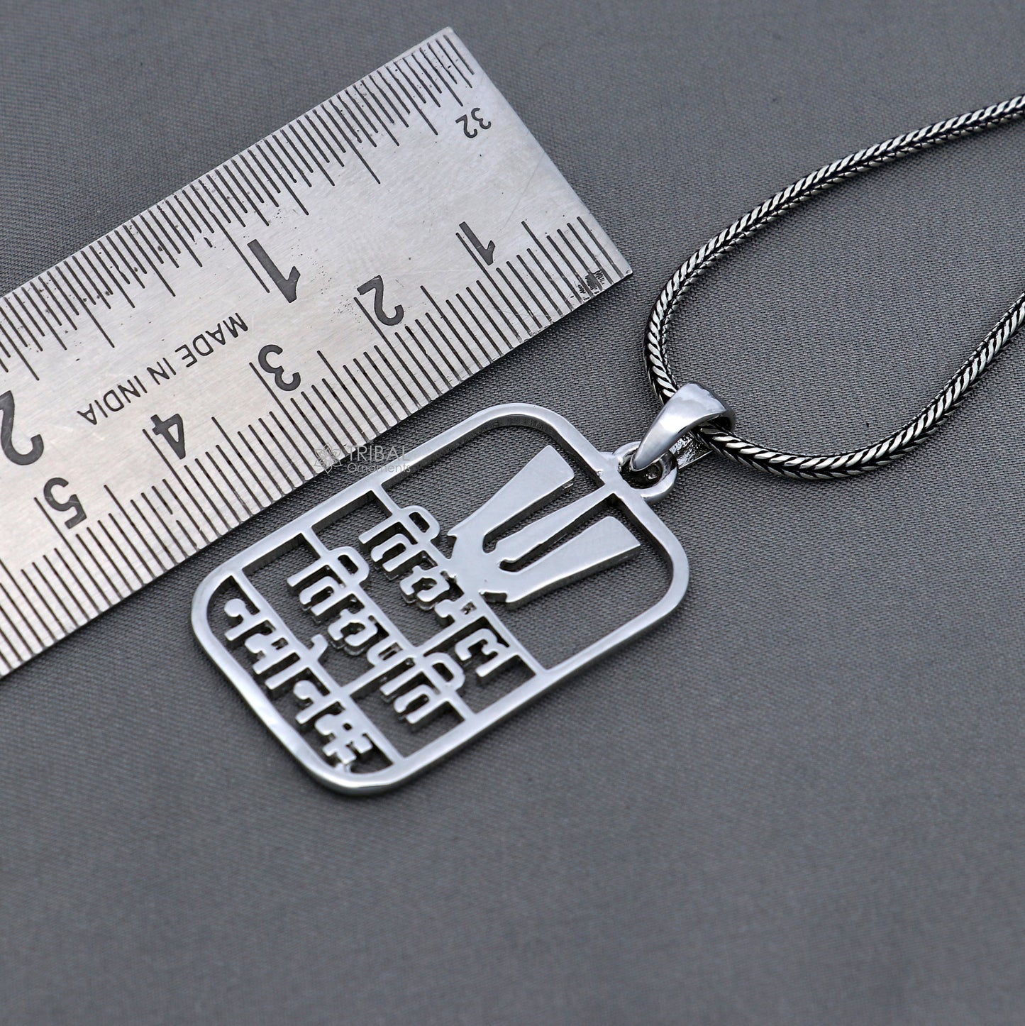 925 sterling silver handmand God Tirupati venkateswara mantra " tirumal tirupati namonamah "Pendant nsp890 - TRIBAL ORNAMENTS