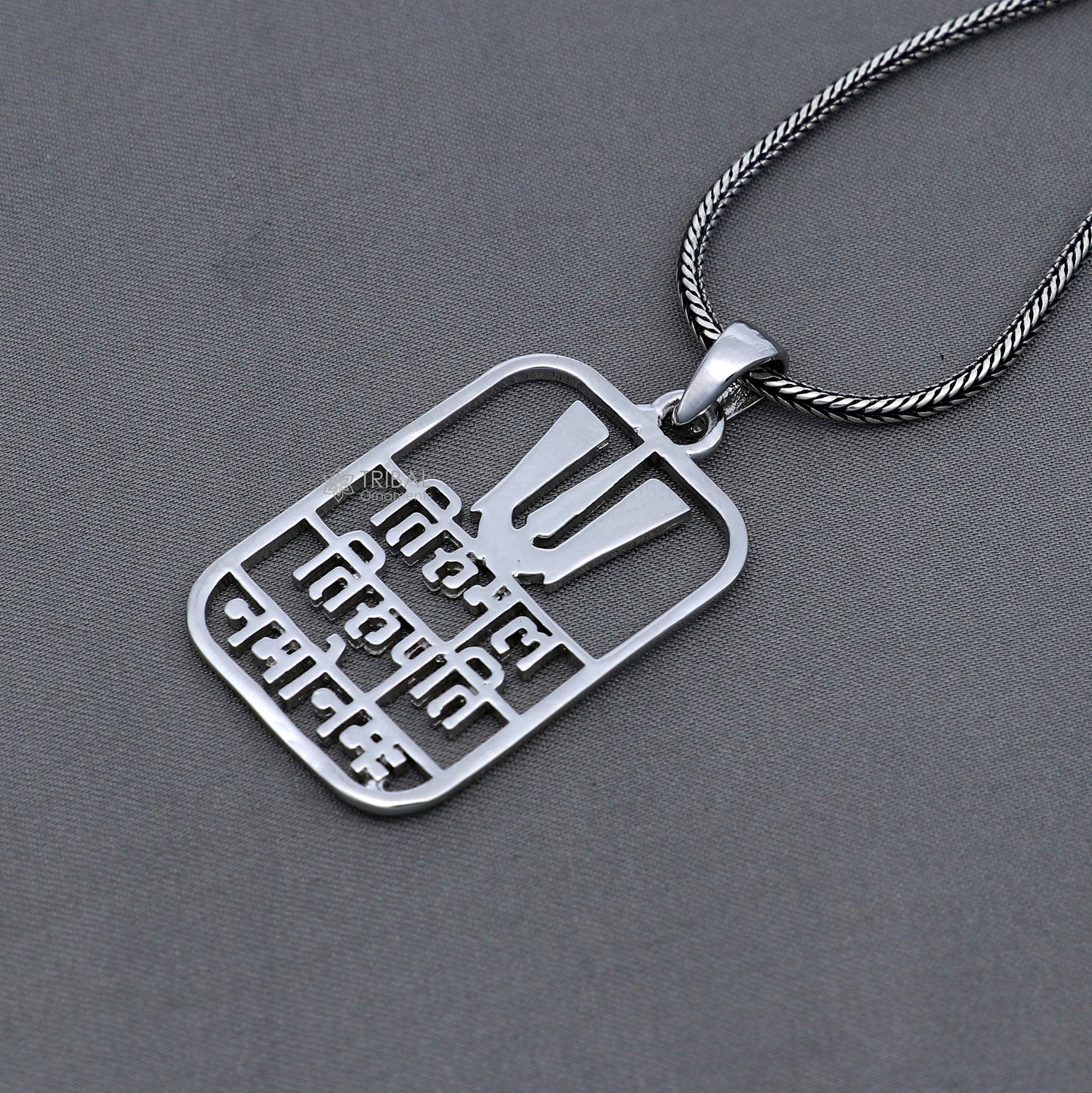 925 sterling silver handmand God Tirupati venkateswara mantra " tirumal tirupati namonamah "Pendant nsp890 - TRIBAL ORNAMENTS