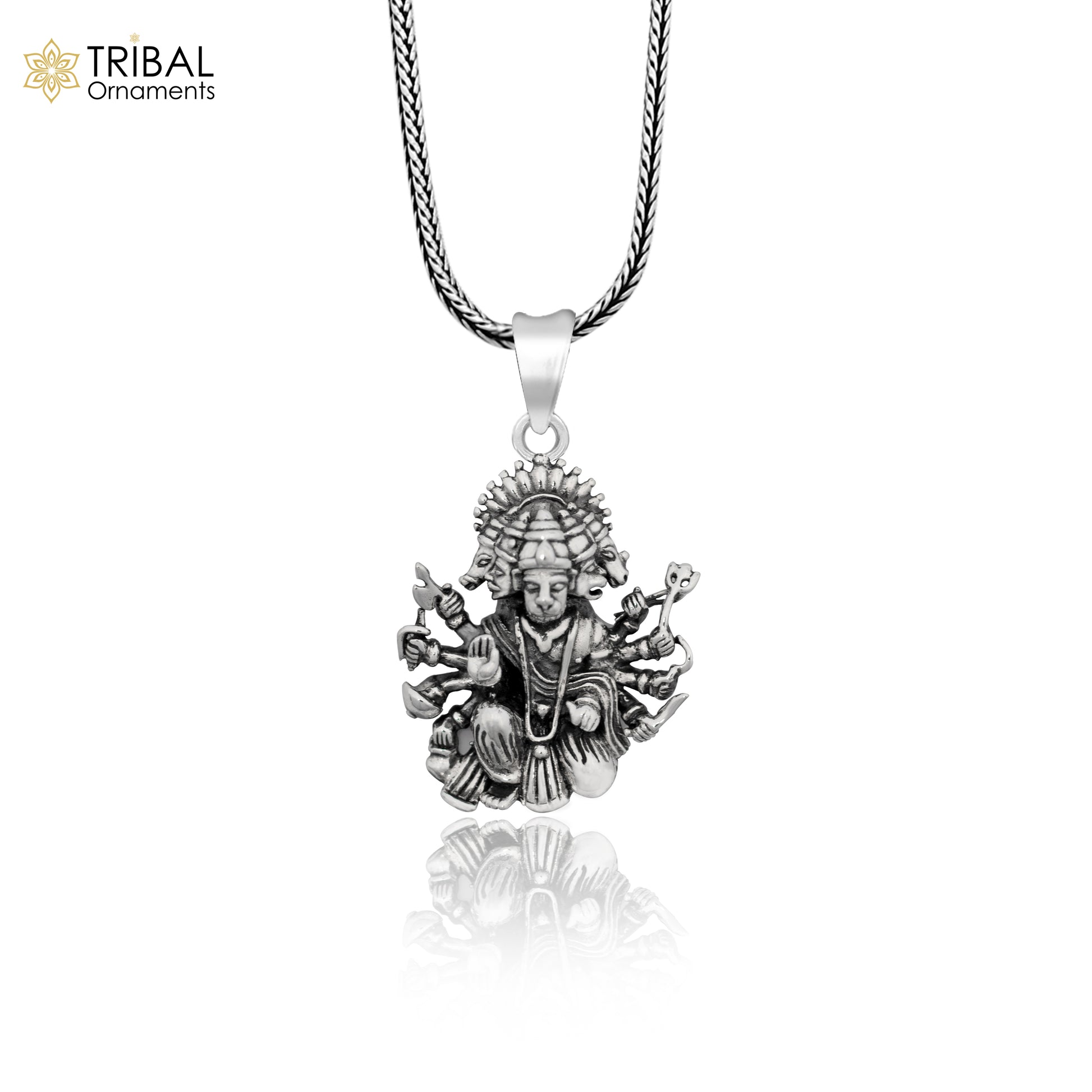 Vintage trendy 925 sterling silver handmade Panch mukhi hanuman pendant, amazing stylish unisex pendant locket personalized jewelry ssp438 - TRIBAL ORNAMENTS