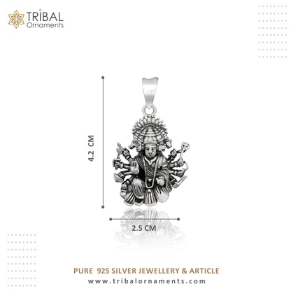 925 sterling silver Panchmukhi Hanuman pendant, vintage unisex jewelry from Tribal Ornaments, handmade and stylish locket accessory