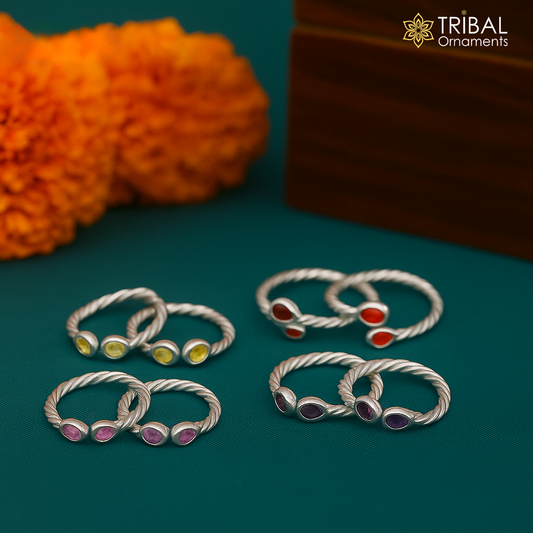 925 sterling silver Lord Krishna Laddu Gopala ankle kada or wrist kada combo jewelry nsfk110 - TRIBAL ORNAMENTS