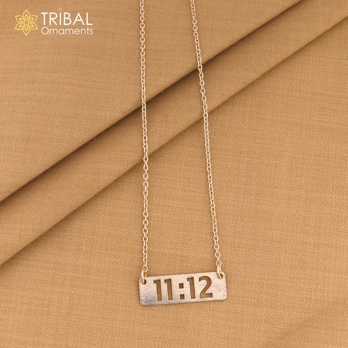 925 sterling silver light weight personalized pendant with chain unisex jewelry set737 - TRIBAL ORNAMENTS