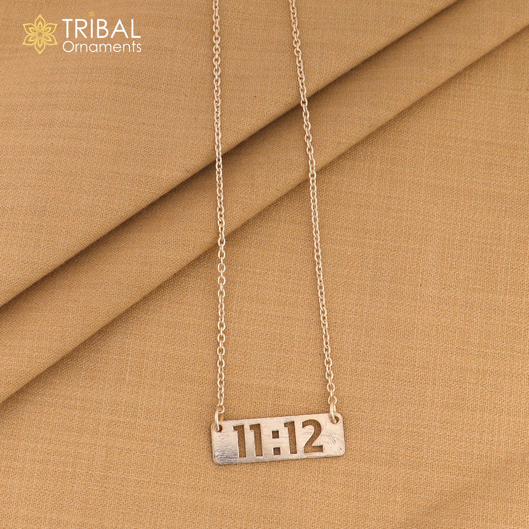 925 sterling silver light weight personalized pendant with chain unisex jewelry set737 - TRIBAL ORNAMENTS