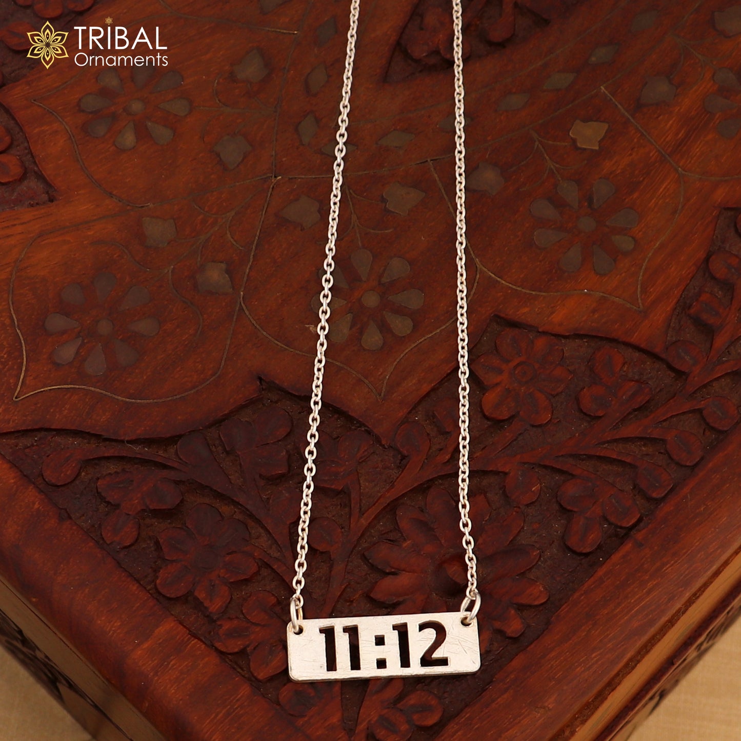 925 sterling silver light weight personalized pendant with chain unisex jewelry set737 - TRIBAL ORNAMENTS