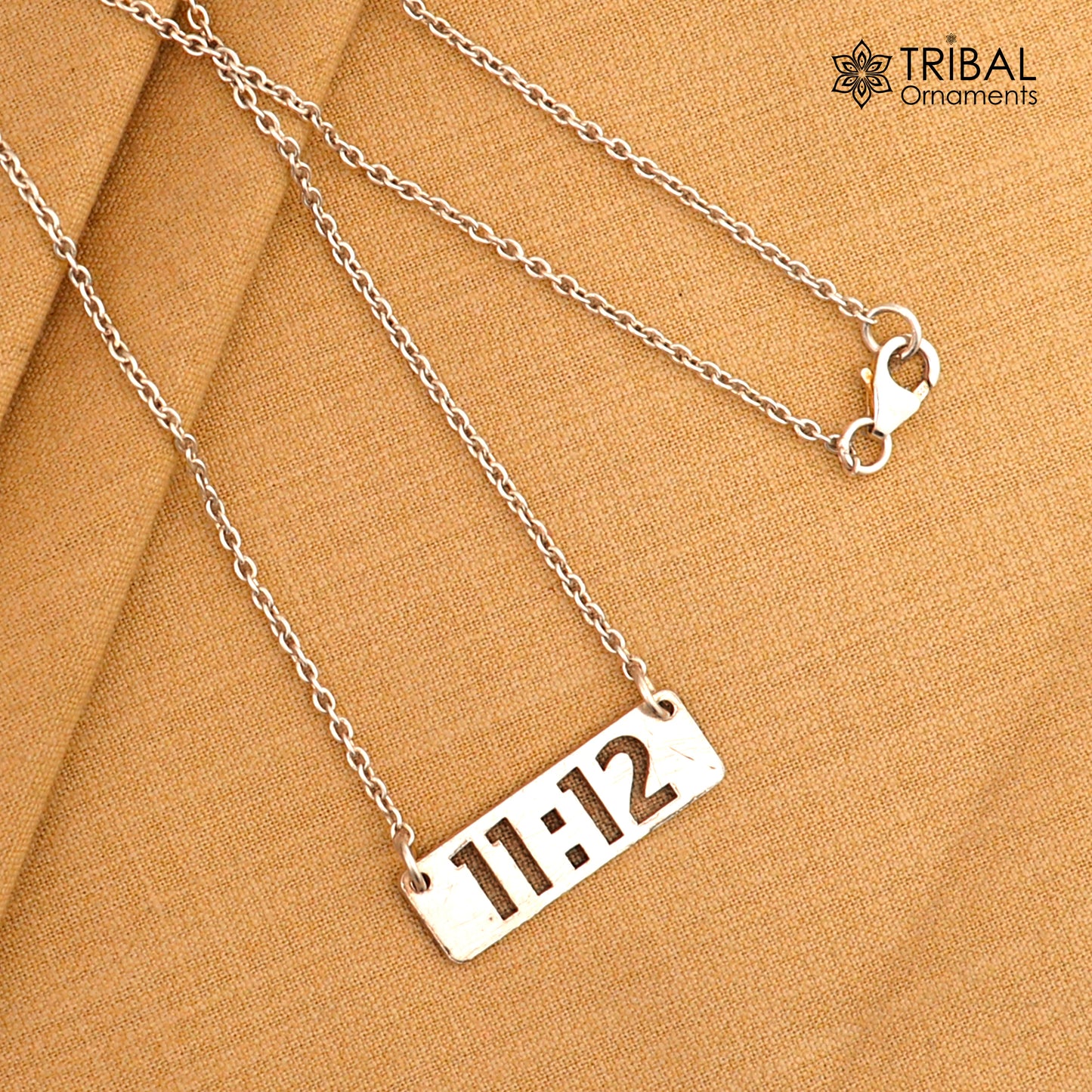 925 sterling silver light weight personalized pendant with chain unisex jewelry set737 - TRIBAL ORNAMENTS
