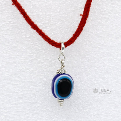 925 sterling silver trendy Evil Eye pendant by Tribal Ornaments, featuring a modern design for protection from negativity.