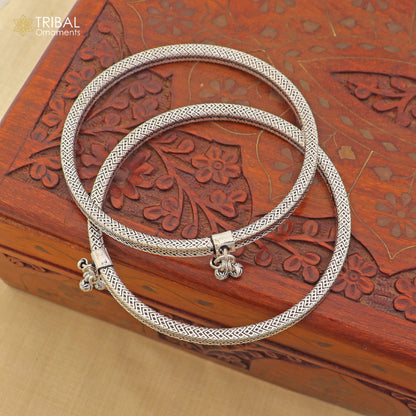 5 mm 925 sterling silver vintage ethnic design customized foot ankle kada bracelet with hanging drops  belly dance jewelry nsfk149 - TRIBAL ORNAMENTS