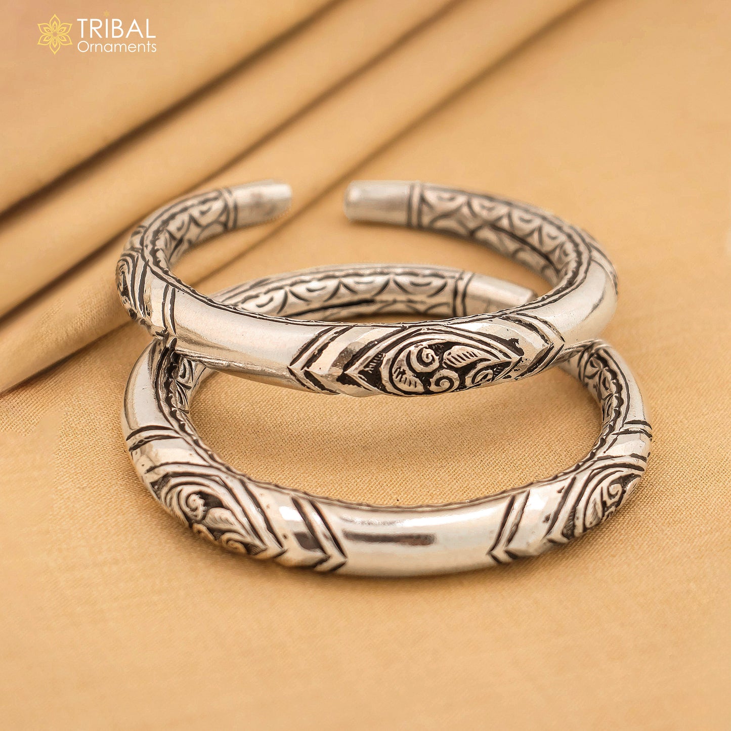 925 Sterling silver chitai work customized bangle bracelet kada unisex personalized jewelry nsk749 - TRIBAL ORNAMENTS