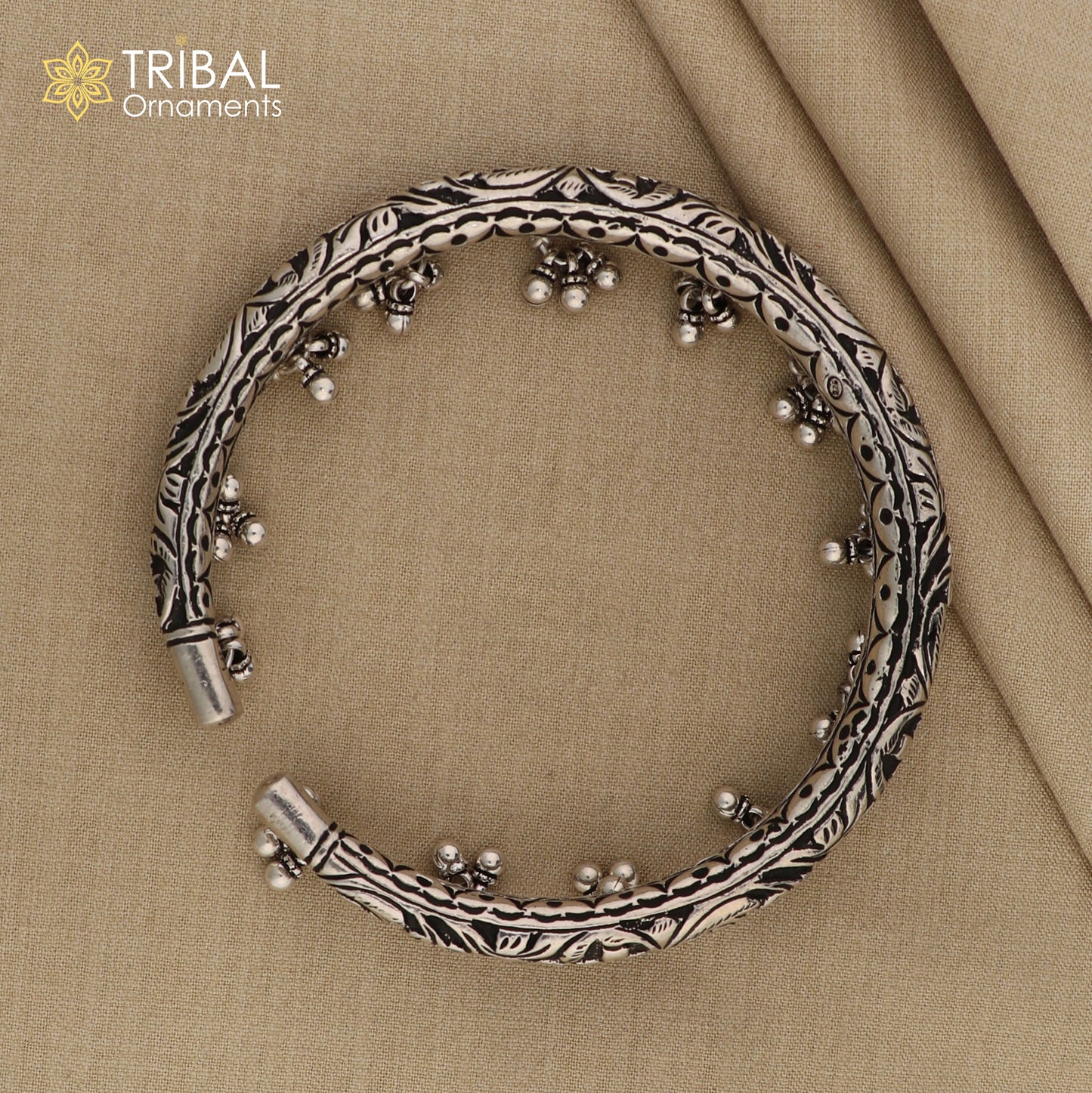 925 sterling silver chitai work fabulous handcrafted customized work vintage foot bracelet kada nsfk49 - TRIBAL ORNAMENTS