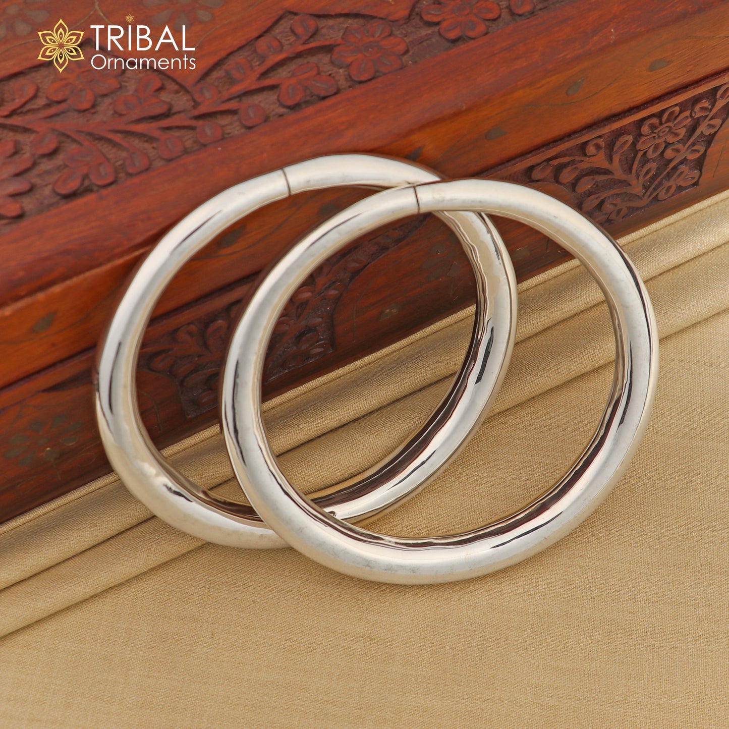 925 Sterling silver Handmade plain design indian traditional women's customized foot kada ankle kada bracelet tribal jewelry nsfk90 - TRIBAL ORNAMENTS