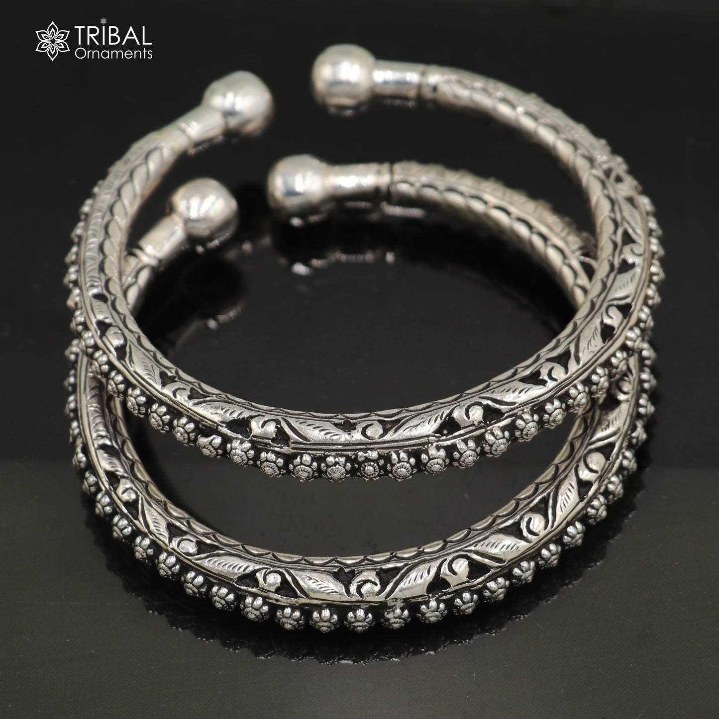 925 sterling silver vintage ethnic  chitai work customized foot ankle kada bracelet jewelry nsfk148 - TRIBAL ORNAMENTS