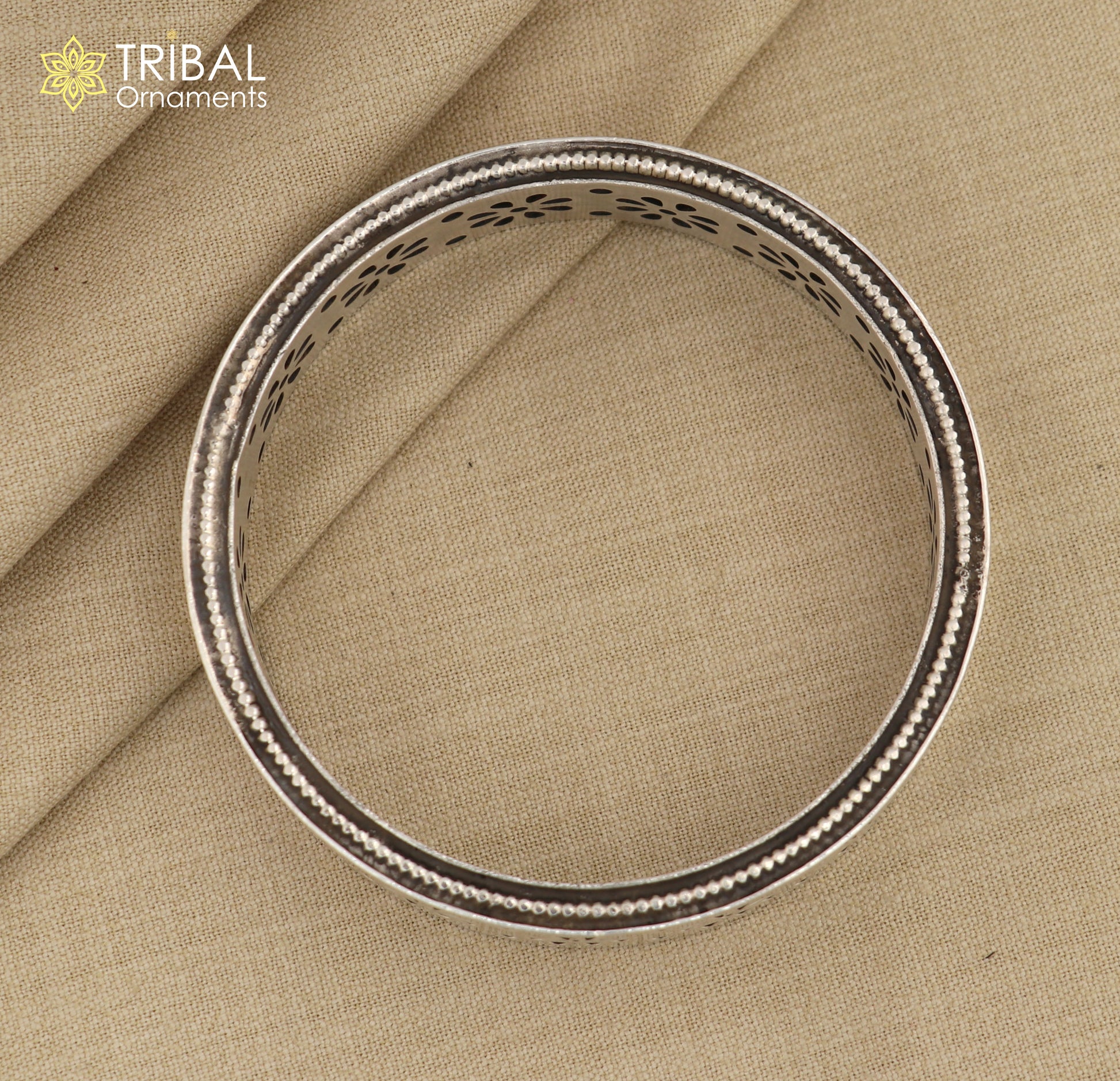 925 sterling silver floral bangle bracelet, vintage design brides bangle jewelry ba116 - TRIBAL ORNAMENTS