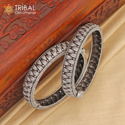 925 sterling silver Vintage design ethnic bangle bracelet tribal ethnic jewelry nba350 - TRIBAL ORNAMENTS