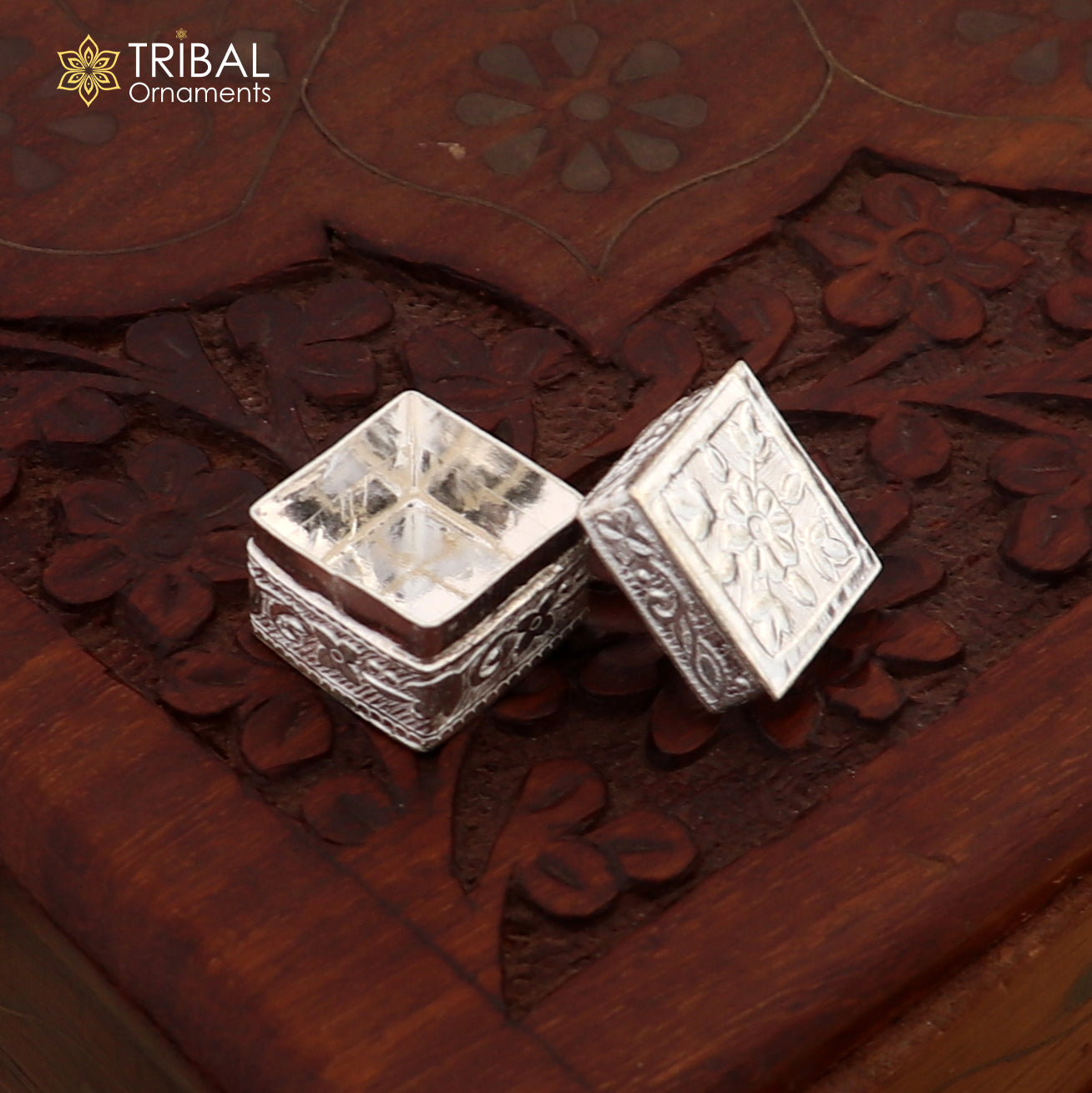 Lot boxes 925 sterling silver trinket box, kajal box/casket box bridal square shape box collection, eyeliner box wedding gifting stb349 - TRIBAL ORNAMENTS
