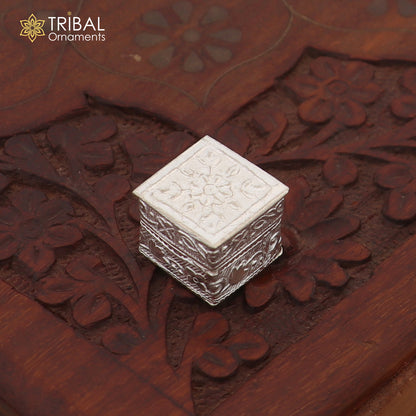 Lot boxes 925 sterling silver trinket box, kajal box/casket box bridal square shape box collection, eyeliner box wedding gifting stb349 - TRIBAL ORNAMENTS